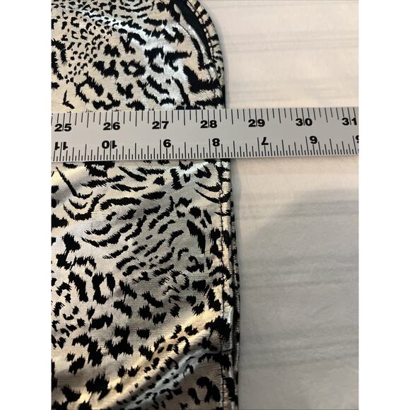Vintage Joanna Womens Button Up Blouse Size Medium Metallic Coated Animal Print - Picture 8 of 8